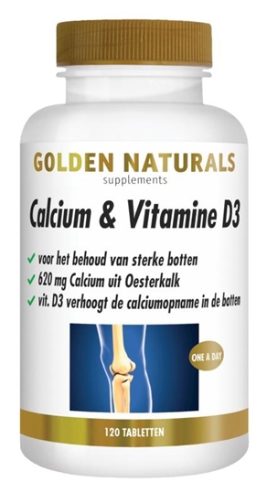 GOLDEN NATURALS CALCIUM  VITAMINE D3 120TB